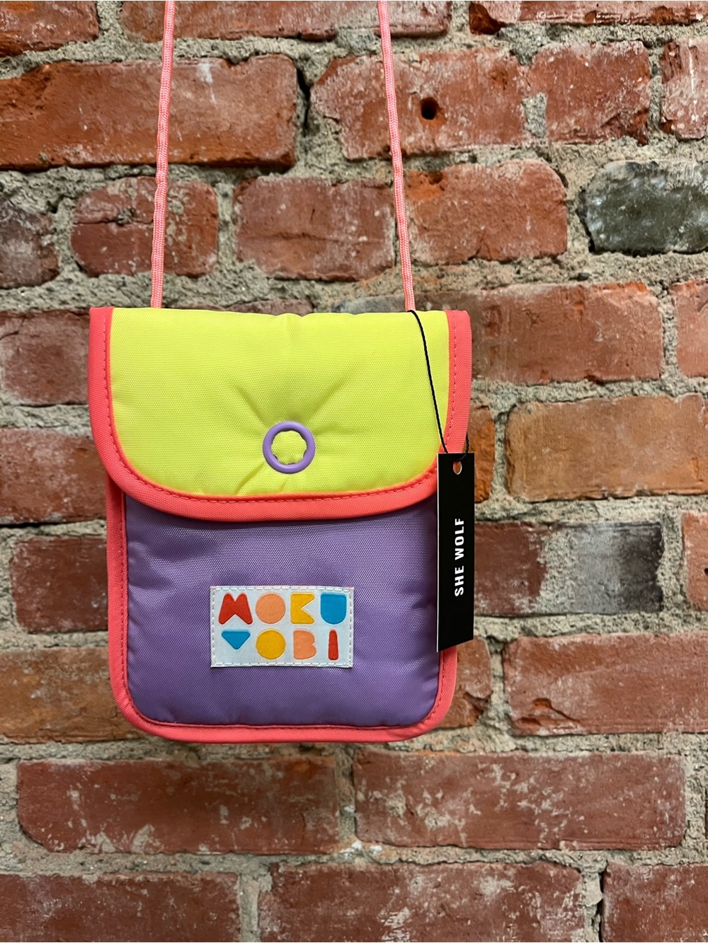 Mokuyobi Neon Yellow & Purple Crossbody Bag
